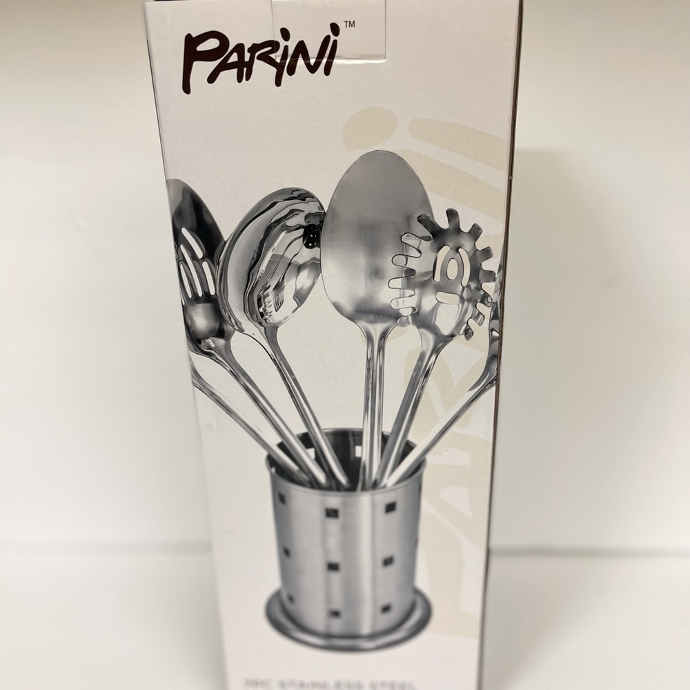 Parini Cookware - 7 Piece Stainless Steel Utensil Set